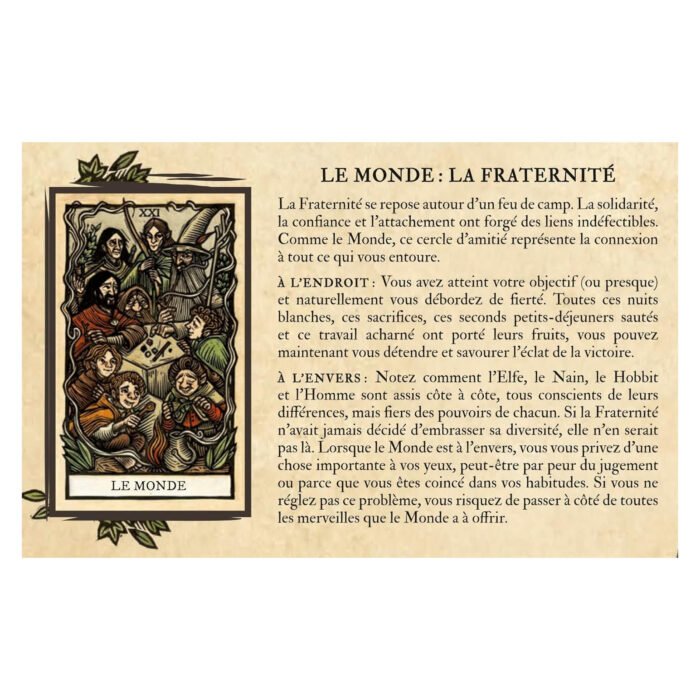 Jeu de tarot Le Seigneur des anneaux - Le monde